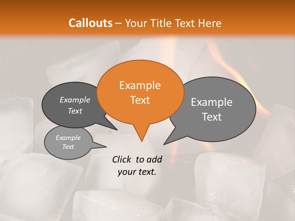 Opposite Flame Ice Cubes PowerPoint Template