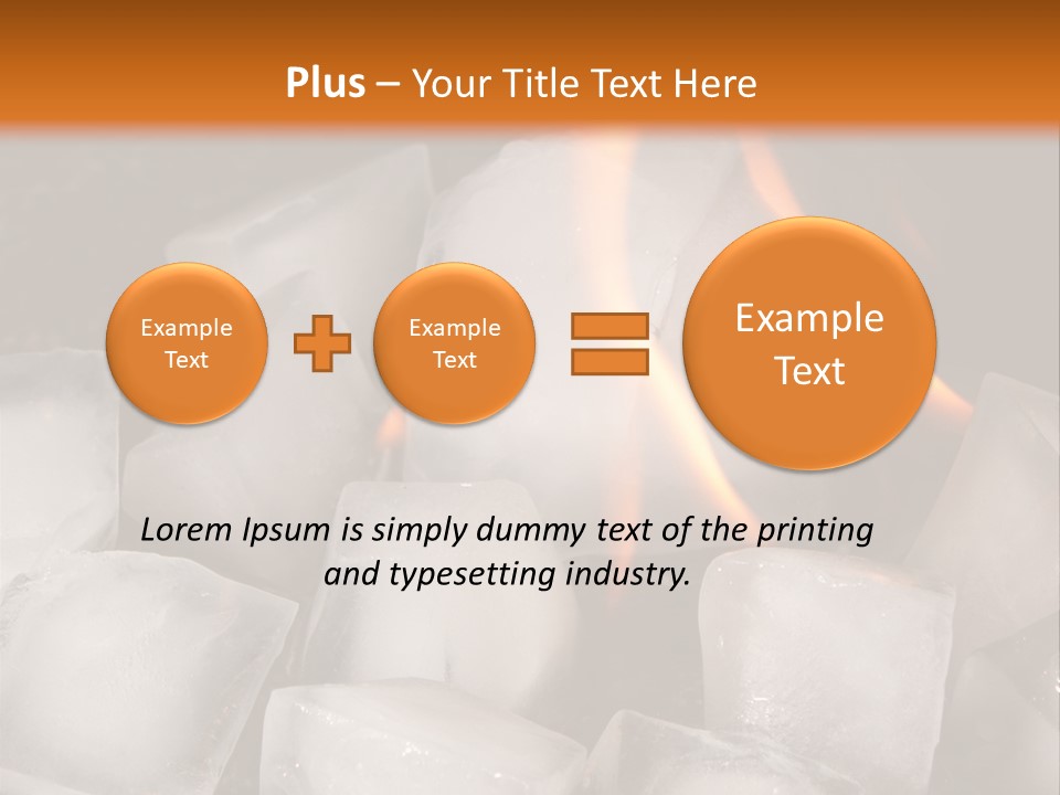 Opposite Flame Ice Cubes PowerPoint Template