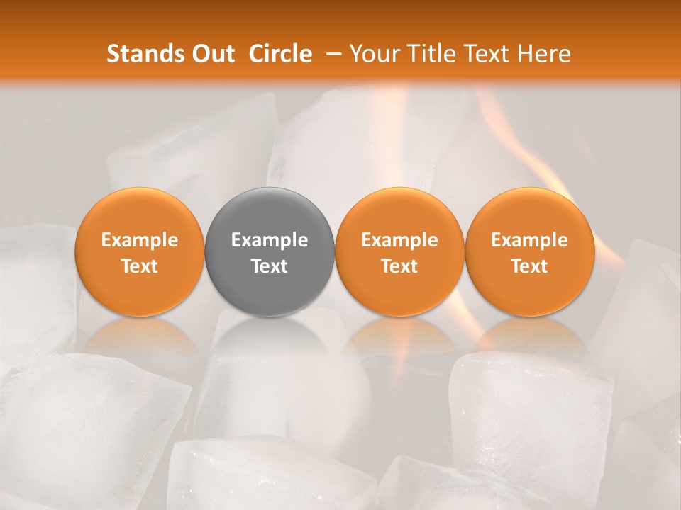 Opposite Flame Ice Cubes PowerPoint Template