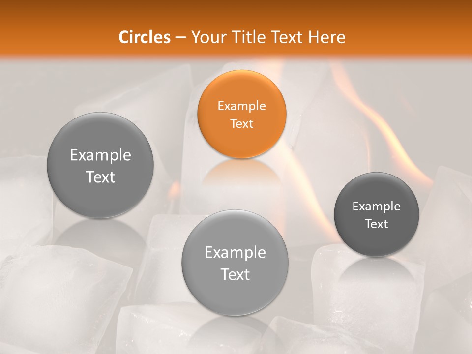 Opposite Flame Ice Cubes PowerPoint Template