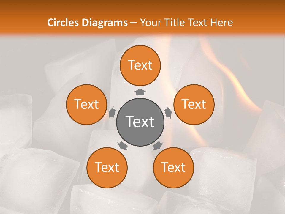 Opposite Flame Ice Cubes PowerPoint Template