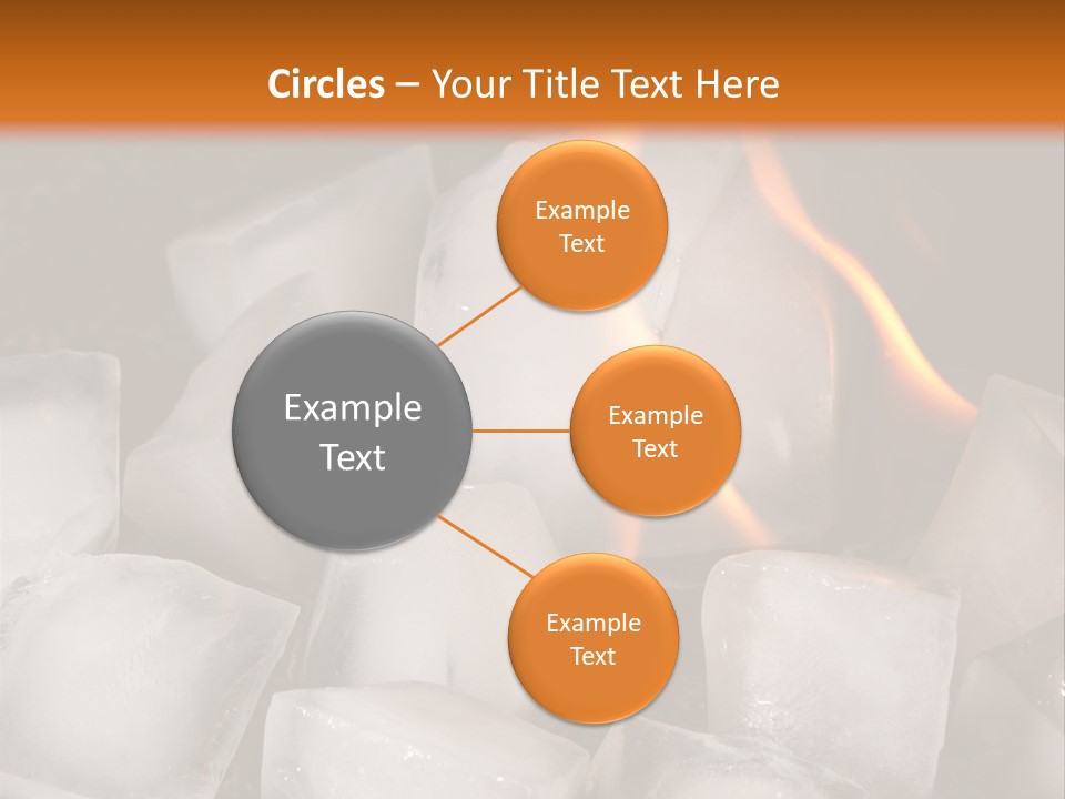 Opposite Flame Ice Cubes PowerPoint Template