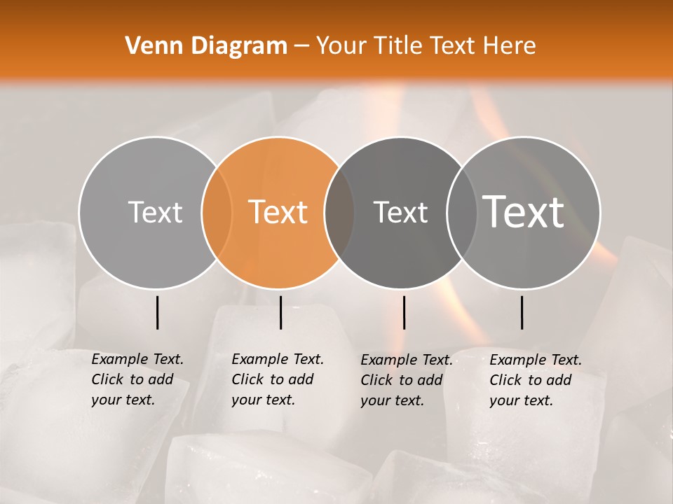 Opposite Flame Ice Cubes PowerPoint Template