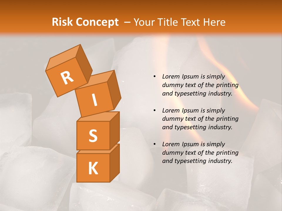 Opposite Flame Ice Cubes PowerPoint Template