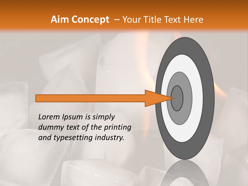 Opposite Flame Ice Cubes PowerPoint Template