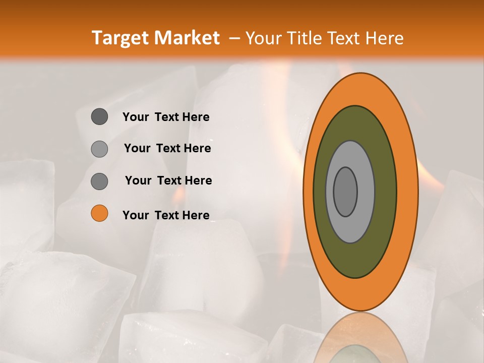 Opposite Flame Ice Cubes PowerPoint Template