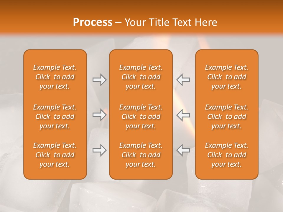 Opposite Flame Ice Cubes PowerPoint Template