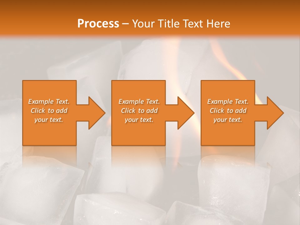 Opposite Flame Ice Cubes PowerPoint Template