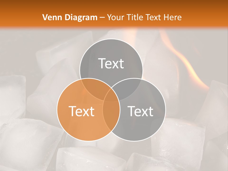Opposite Flame Ice Cubes PowerPoint Template