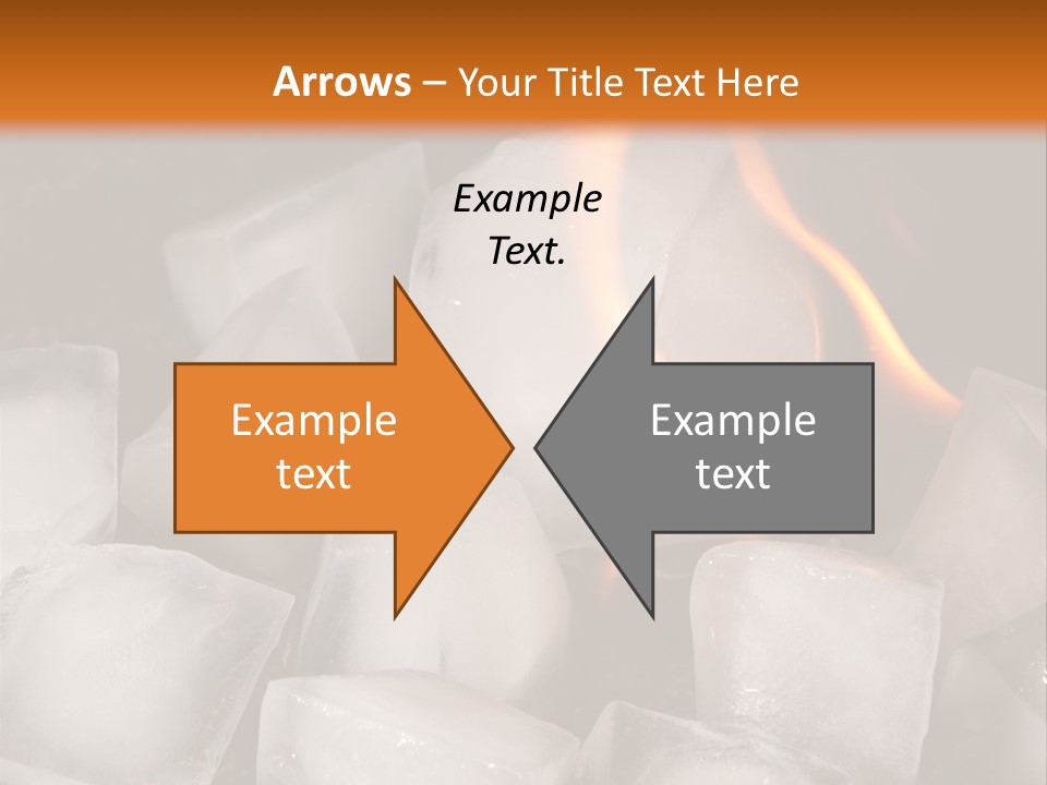 Opposite Flame Ice Cubes PowerPoint Template