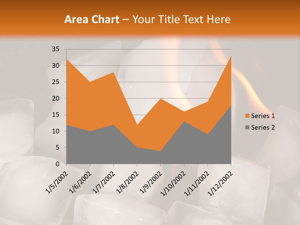 Opposite Flame Ice Cubes PowerPoint Template