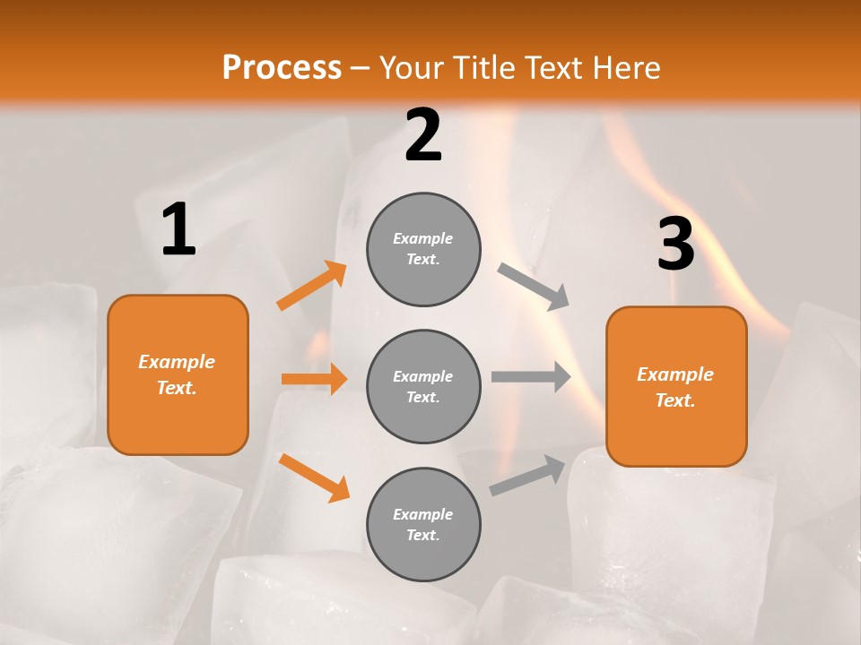 Opposite Flame Ice Cubes PowerPoint Template