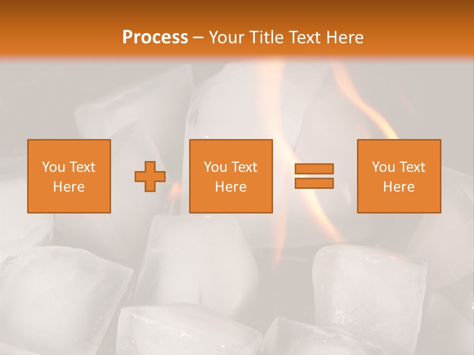 Opposite Flame Ice Cubes PowerPoint Template