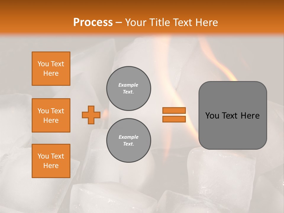 Opposite Flame Ice Cubes PowerPoint Template