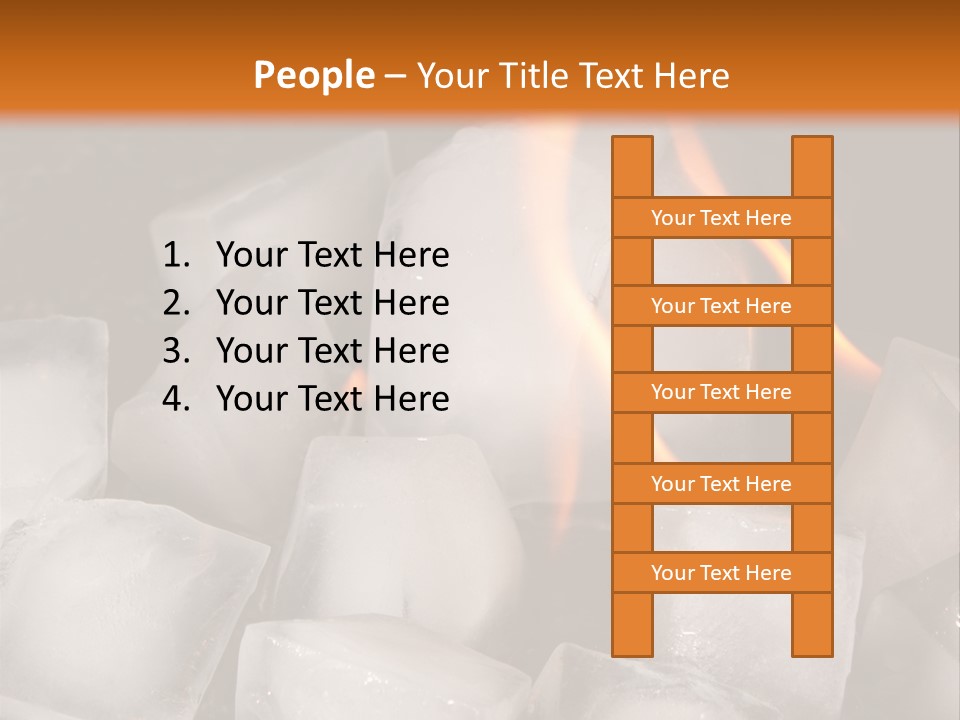 Opposite Flame Ice Cubes PowerPoint Template