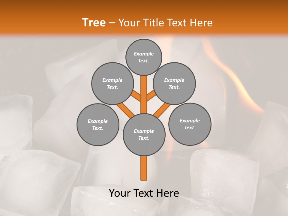 Opposite Flame Ice Cubes PowerPoint Template
