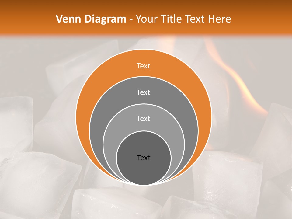 Opposite Flame Ice Cubes PowerPoint Template