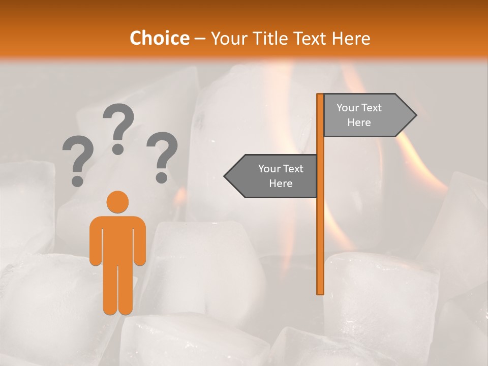 Opposite Flame Ice Cubes PowerPoint Template