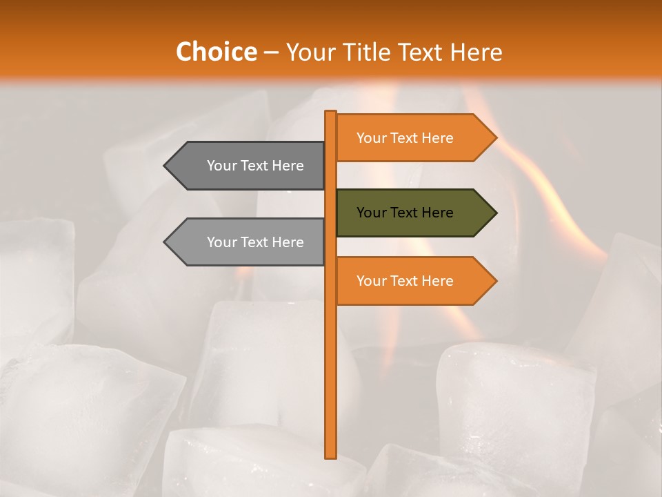 Opposite Flame Ice Cubes PowerPoint Template