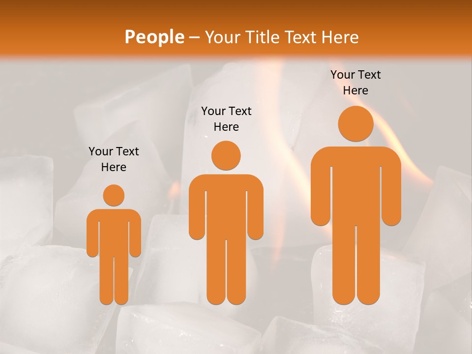 Opposite Flame Ice Cubes PowerPoint Template