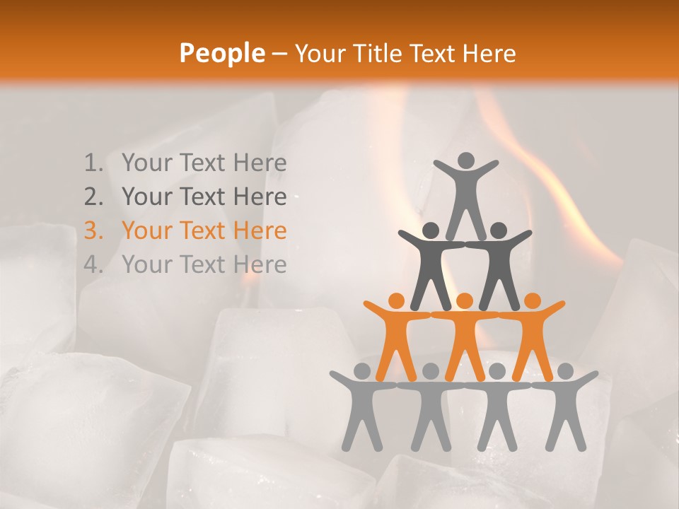 Opposite Flame Ice Cubes PowerPoint Template