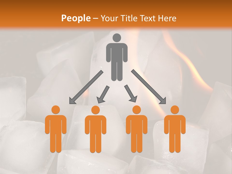 Opposite Flame Ice Cubes PowerPoint Template