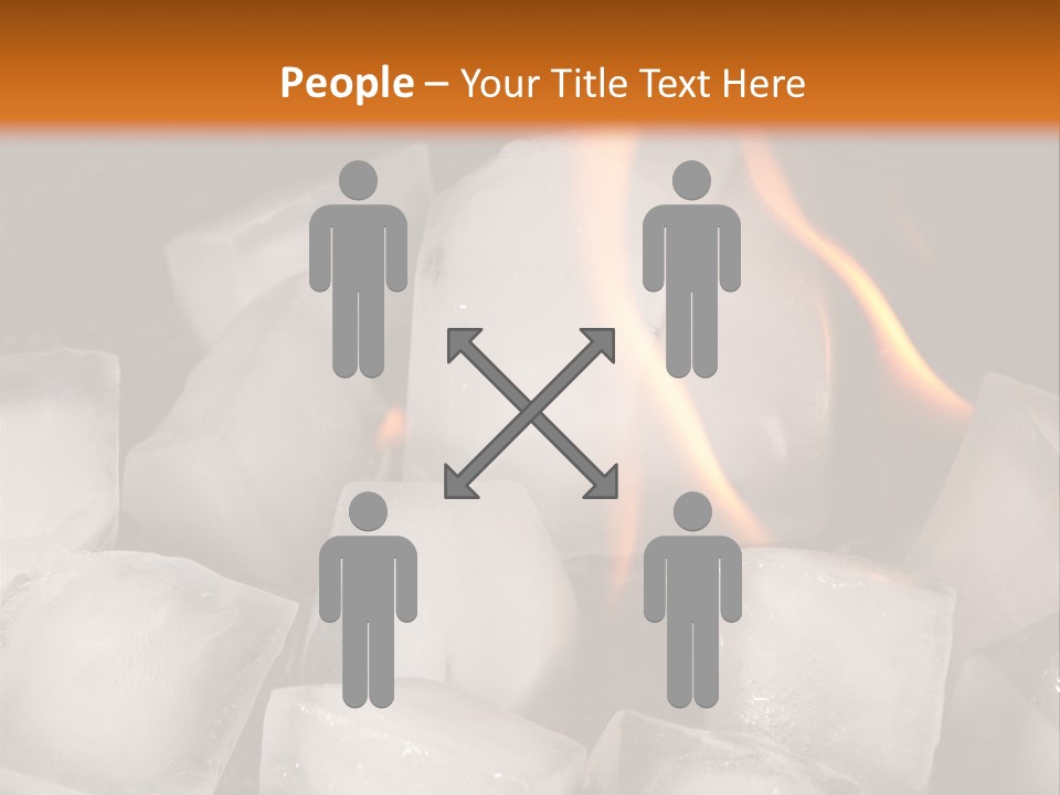 Opposite Flame Ice Cubes PowerPoint Template