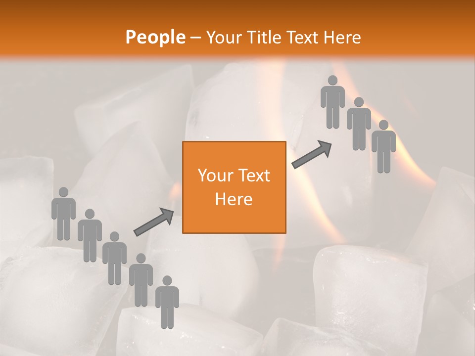 Opposite Flame Ice Cubes PowerPoint Template