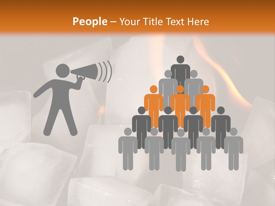 Opposite Flame Ice Cubes PowerPoint Template