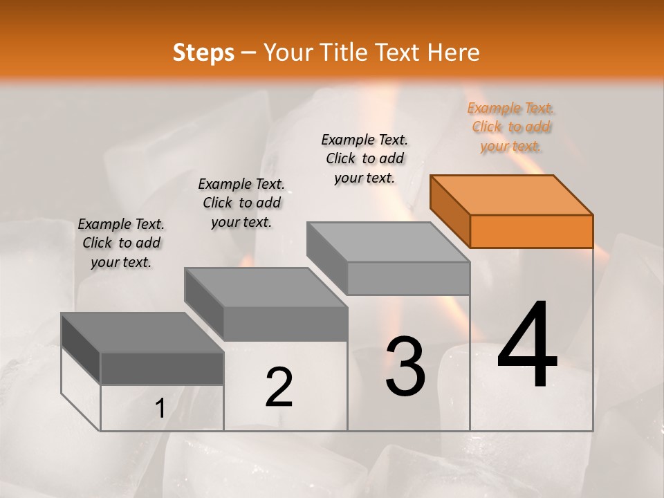 Opposite Flame Ice Cubes PowerPoint Template
