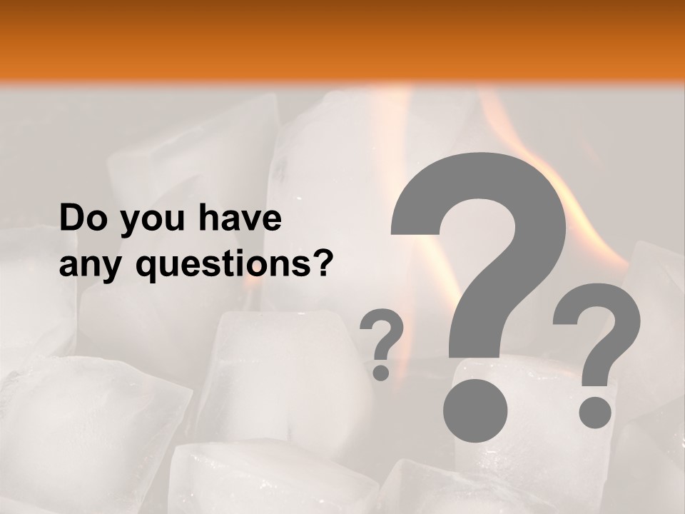 Opposite Flame Ice Cubes PowerPoint Template