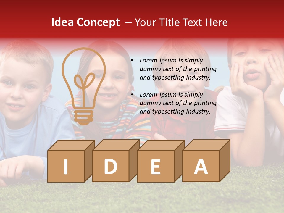 Looking Lying Male PowerPoint Template