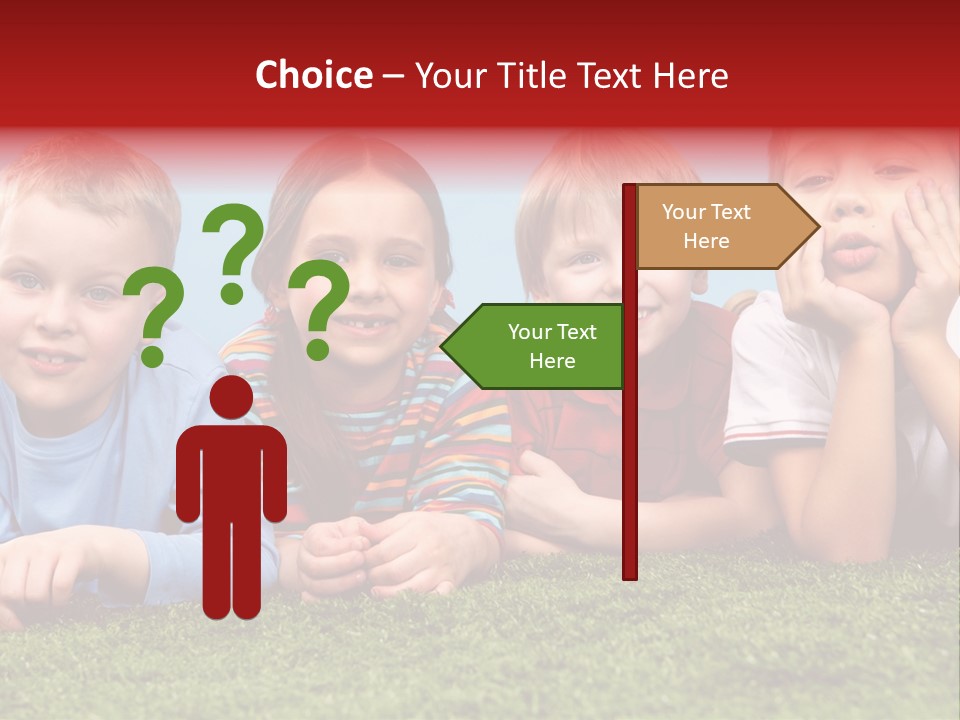 Looking Lying Male PowerPoint Template