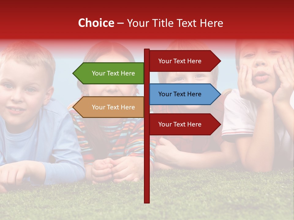 Looking Lying Male PowerPoint Template