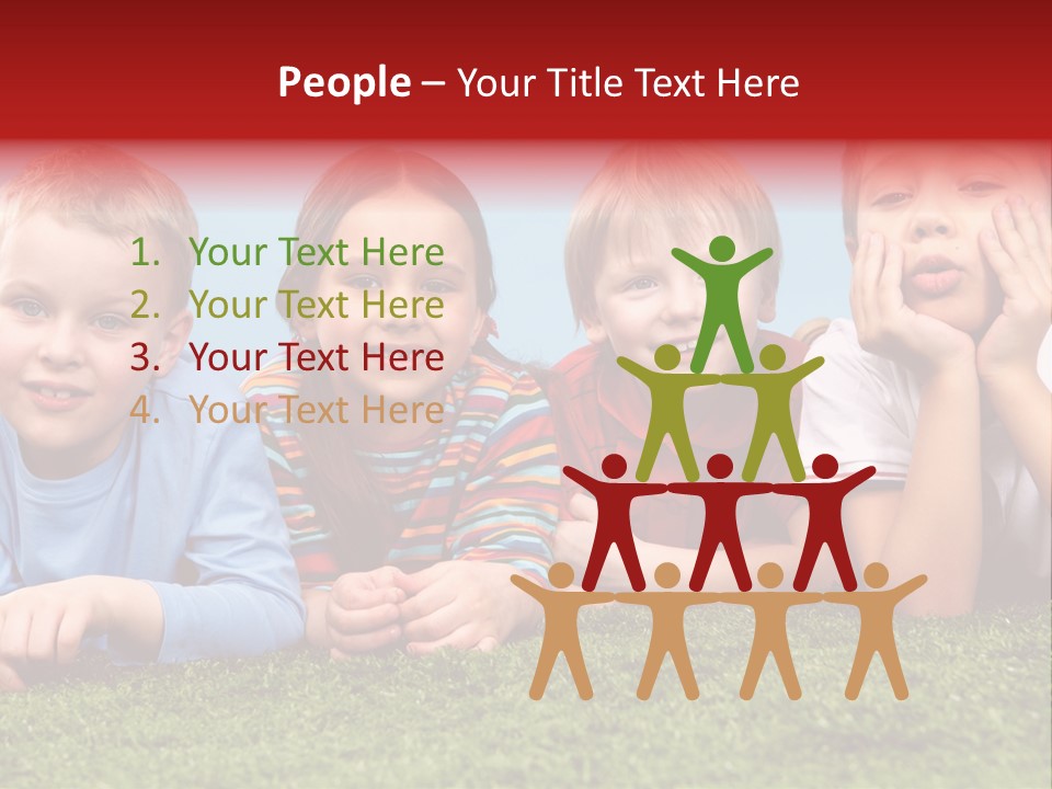 Looking Lying Male PowerPoint Template