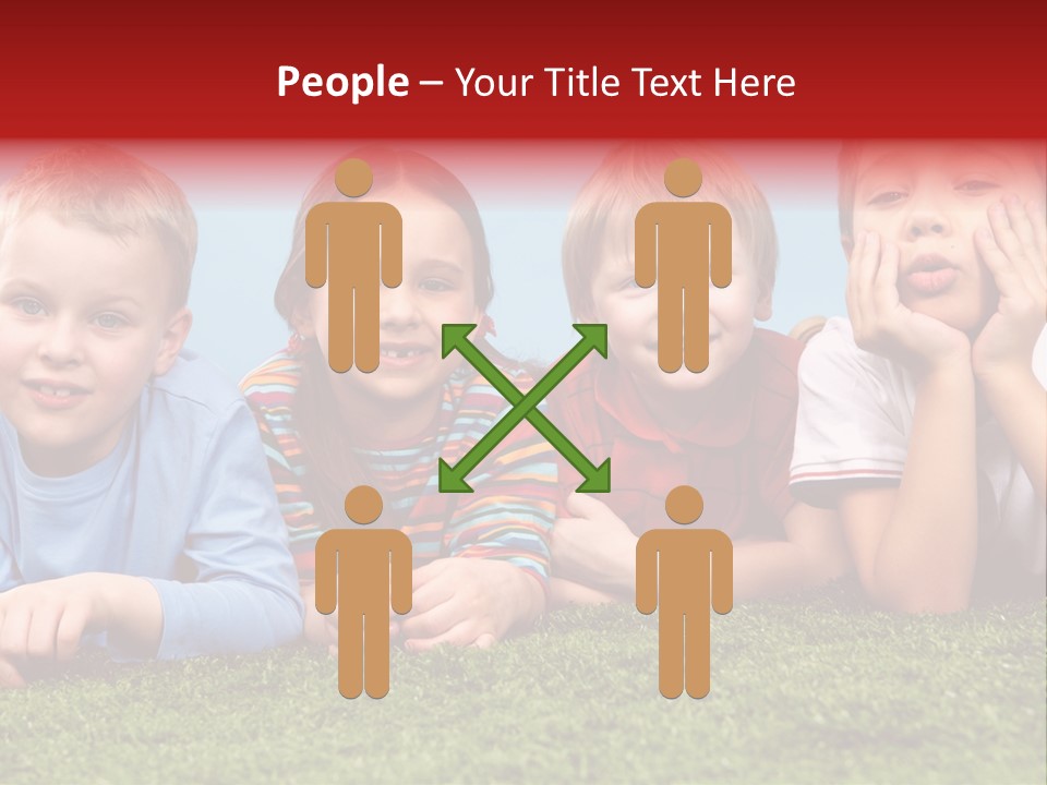 Looking Lying Male PowerPoint Template