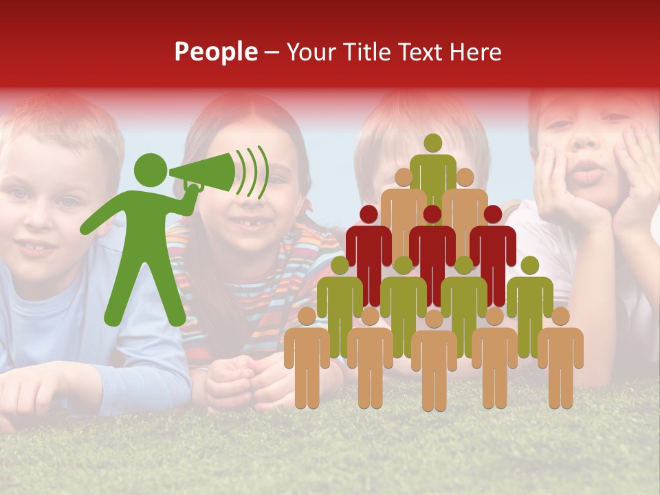 Looking Lying Male PowerPoint Template