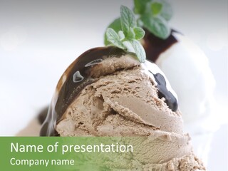 Scoop Close Dessert PowerPoint Template