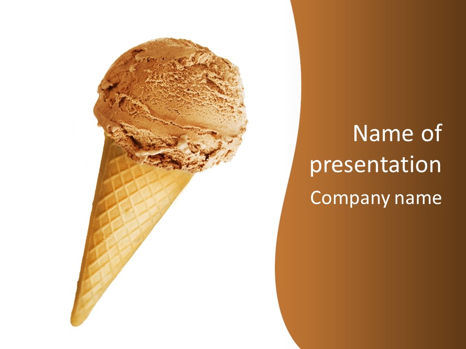 Piece Ice Gourmet PowerPoint Template