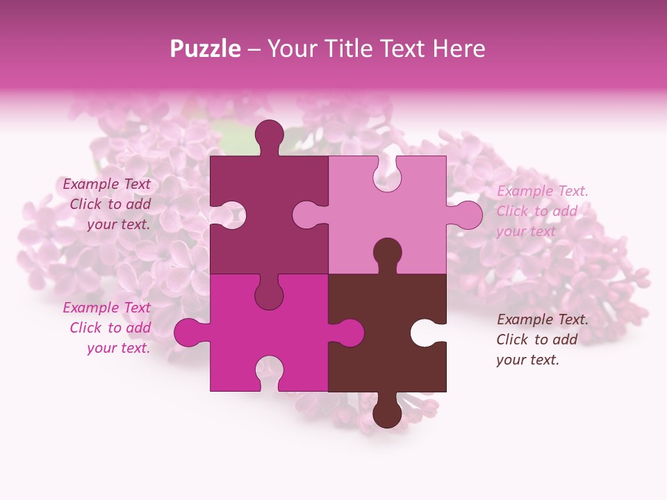 Beauty Lilac Branch PowerPoint Template