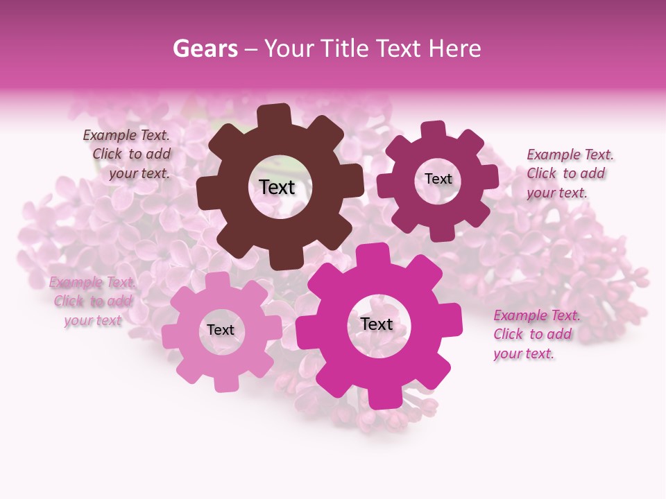 Beauty Lilac Branch PowerPoint Template