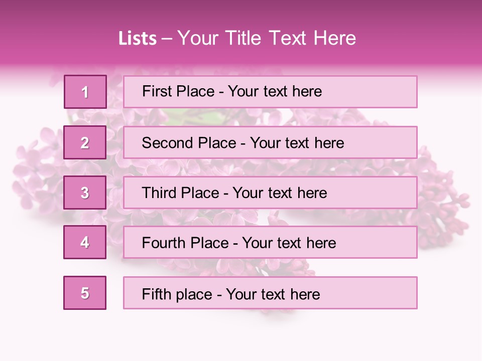 Beauty Lilac Branch PowerPoint Template