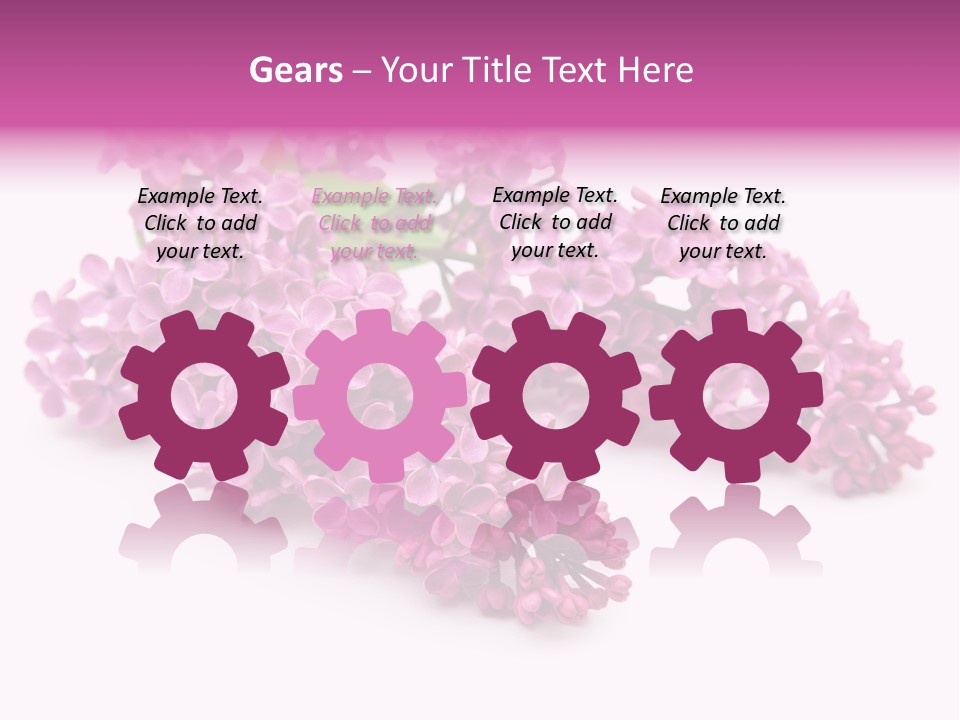 Beauty Lilac Branch PowerPoint Template