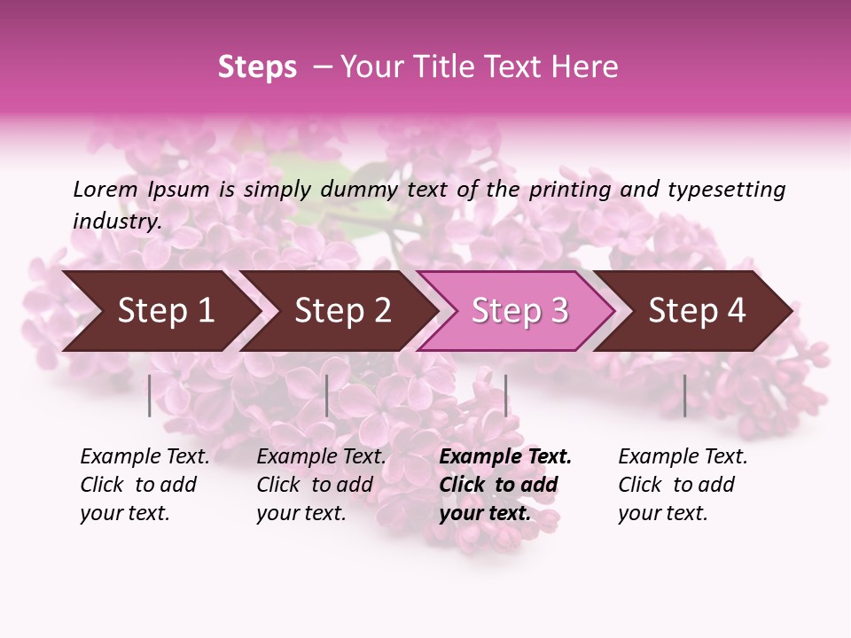 Beauty Lilac Branch PowerPoint Template