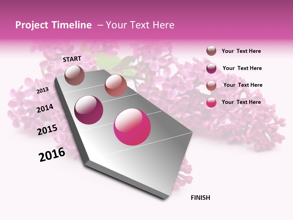 Beauty Lilac Branch PowerPoint Template