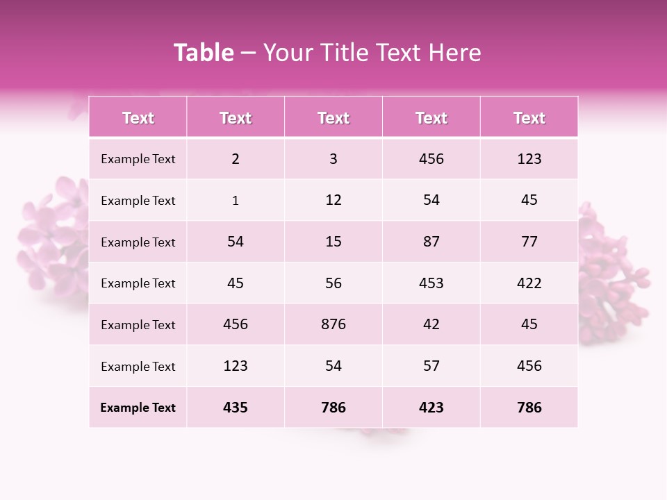 Beauty Lilac Branch PowerPoint Template