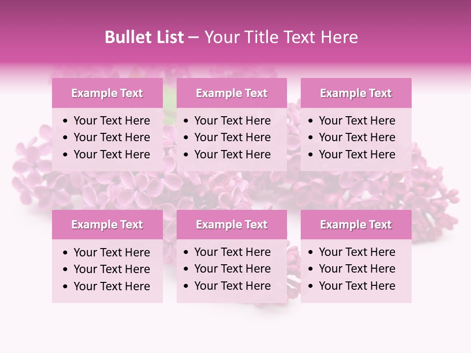 Beauty Lilac Branch PowerPoint Template