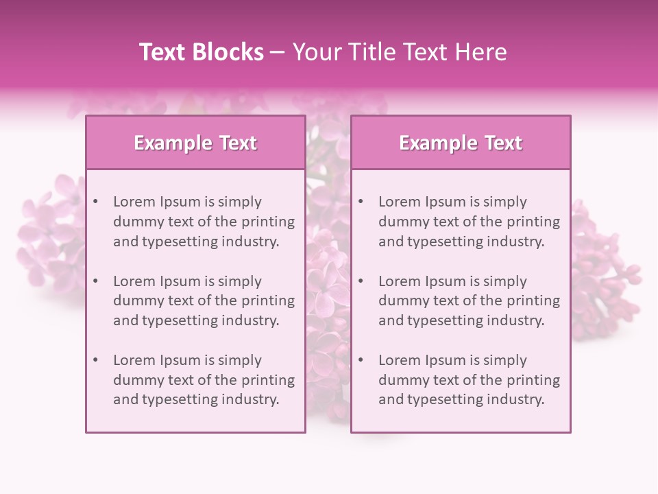 Beauty Lilac Branch PowerPoint Template