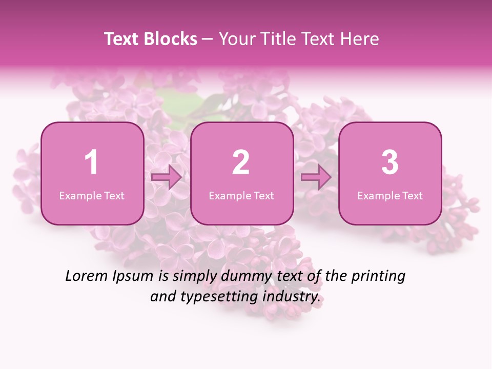 Beauty Lilac Branch PowerPoint Template