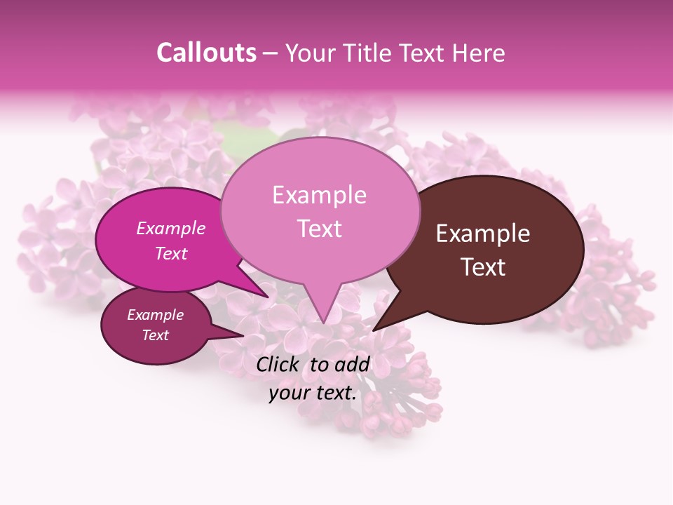 Beauty Lilac Branch PowerPoint Template
